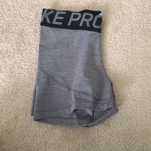 Grey Nike pro shorts
